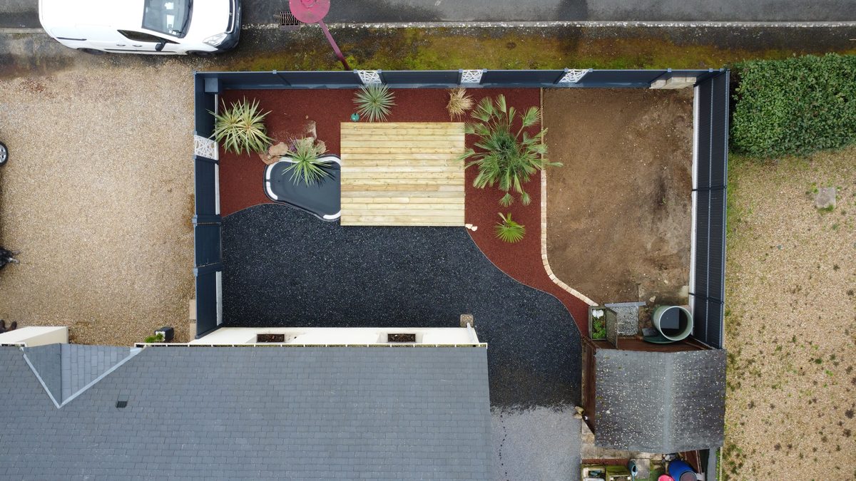 Après jardin vue drone